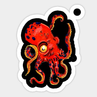 Octopus Kraken Traditional Japanese Deep Sea Squid Sticker